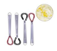 CANIGHT Sbattitori per Uova in Acciaio Inox e Silicone 4 Pezzi, Frusta Manuale Resistente alla Ruggine per Cucina e Casa, per Mescolare Panna e Sciroppo Colore Casuale