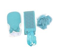 CANIGHT Set 3 Pezzi Asciugamani da Bagno Guanti da Doccia in Spugna e Panno per Scrub Delicato e Rimozione Cellule Morte per Ragazzo Ragazza e Pulizia Schiena
