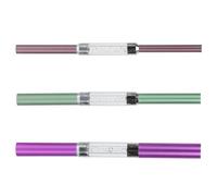 CANIGHT Set 3 Pezzi Bastoncini in Alluminio per Modellare Unghie Curva a C, Facili da Pulire, per Saloni di Bellezza e Spa