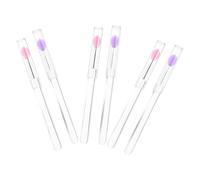 CANIGHT Set 6 Pezzi Applicatori per Labbra in Silicone con Cappuccio Trasparente Pennelli per Rossetto e Maschera Labbra e Palpebre per Natale e Capodanno