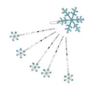 CANIGHT Set 6 Pezzi Fermagli per Chioma Fiocco a Forma di Fiocco di Neve, Lega Resistente, Clip Incollate a Caldo, Adatti a Tutti i Tipi di Chioma