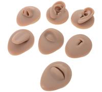 CANIGHT Set 7 Pezzi Parti del Corpo in Silicone per Tatuaggi e Piercing, Pelle Sintetica Morbida e Flessibile per Esercizi di Trucco e Body Art, per Formazione e Uso Artistico