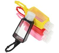 CANIGHT Set di 4 Contenitori per Liquidi da Viaggio 30ml in Plastica Rivestimento in Silicone, Leggeri e Portatili per Uso Quotidiano e Viaggi Colore Casuale