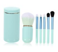 CANIGHT Set Di Pennelli Per Trucco in Fibra Con Manico in Legno Per Trucco Professionale Del Viso Portapennelli Girevole Con Specchio Sul Coperchio