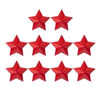 CANIGHT Spille a Forma di Stella Pentagramma Aspetto Tridimensionale e Struttura Solida 10pezzi in Alluminio Rosso per Decorazioni Party e Collezionismo