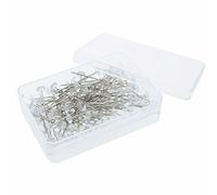 CANIGHT Spille in Cristallo Argento 100 Pezzi, per Bouquet da Sposa | Acciaio, Lega e Plastica, Testa Rotonda Trasparente, Scatola Chiara, per Bottoniere e Preparativi Creativi