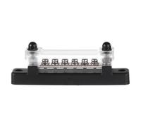CANIGHT Terminal Bus Bar 6 Terminali 150a Pbt per Distribuzione | Copertura Trasparente Inclusa, 6 Capicorda Termorestringenti Adesivi, per Rv e Marine