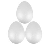 CANIGHT Uova di Pasqua in Schiuma Bianche 20cm 3 Pezzi Leggere da Dipingere per Decorazioni Pasquali Fai da Te e Arredamento Casa