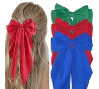 Canitor Fiocchi per capelli da donna in raso setoso con fermagli per capelli clip grandi fiocchi per coquette preppy regali per ragazze adolescenti cose alla moda accessori per capelli carini