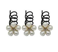 canjoyn 10 forcine per capelli a forma di fiore, spirale per capelli a spirale, spirale in metallo, accessori per capelli, per matrimoni, balli, feste (fiore E)