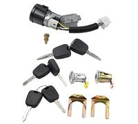 CANJPTON Cilindro Serratura Cilindro Set Blocchetto di accensione e serratura della porta con chiave Compatibile con Citroen C1 Peugeot 107 Toyota Aygo N0501412 N0502200 9170.Y8 1608746380