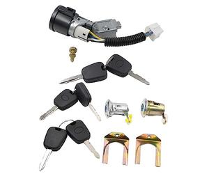 CANJPTON Cilindro Serratura Cilindro Set Blocchetto di accensione e serratura della porta con chiave Compatibile con Citroen C1 Peugeot 107 Toyota Aygo N0501412 N0502200 9170.Y8 1608746380