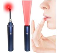 Canker - Dispositivo per il trattamento delle ferite da ulcere - strumento di terapia a luce rossa per herpes labiale e vesciche febbre con punta puntatore e illuminazione blu