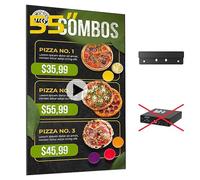 Canlarriz Display digitale da 55 pollici, schermo pubblicitario senza cornice, pannello menu digitale per ristoranti e vendita al dettaglio, ingresso HDMI, 4-64 GB, Android 11.0, gestione gratuita dei