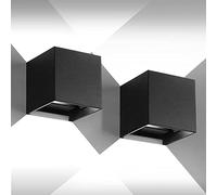CANMEIJIA 2 Pezzi Lampade da Esterno, 12W Applique da Parete Esterno IP65 6000K 1000 LM Plafoniera da Esterno, Bagno, Soggiorno, Lampada da Letto, Scala, Corridoio