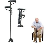 Canna altezza regolabile alzare la canna con ABS Assist handleluminum in lega portatile stampelle pieghevoli, non slittamento bastoncino da passeggiata pieghevole, palo da trekking per ma decorazione