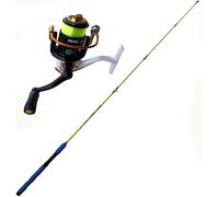 Canna Bolentino Pesca Barca Mare Mt. 1,20 Con Mulinello E Filo Kit Sgombro Mormora Fragolino