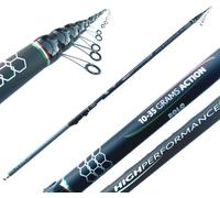 Canna Bolognese Competizione 6 Metri Azione Punta Pesca Mare Spigola Pegaso