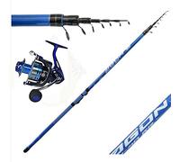 canna bolognese mt.7 con mulinello 2000 pesca galleggiante cavedano spigola mare