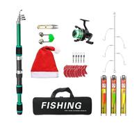 Canna da con mulinello | Attrezzatura da telescopico - Kit di Natale con canna mulinello Esche, per ragazzi, padre, amici, uomini, lago, ruscello, fiume, stagno, serbatoio