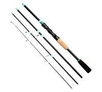 Canna da da Viaggio, Canna da Lancio in Fibra di Vetro Multi Sezione, Asta Con Punta Sensibile Per tori In Torrente Escursionismo Trote Fiume Acqua Salata Campeggio Carpe Lago