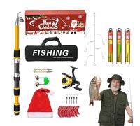 Canna da e mulinello combinazione, da per acqua e salata | Canna da per principianti con mulinello, per padri, mariti, amici e uomini in mare, fiume, stagno