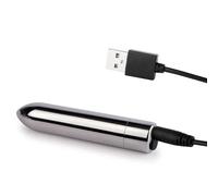 Canna da massaggio a pallottola personale con impugnatura silenziosa, 10 modalità di massaggio, per il piacere delle donne, potente mini stick portatile, giocattolo morbido impermeabile (argento)