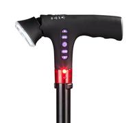 Canna da passeggio - Canna con allarme luminoso a LED | Canna da passeggio per anziani | Canna da passeggio pieghevole con allarme luminoso radio | Canne pieghevoli da donna regolabili per i viaggi