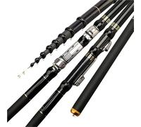 Canna da pesca 4,5 m, 5,4 m, 6,30 m, 7,2 m, canna da pesca telescopica, portatile, 40 denti, in carbonio, ultra leggera, con hard rock (5,4 m)