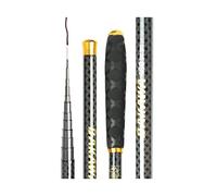 Canna da pesca a mano telescopica mare acqua salata d'acqua dolce in fibra di carbonio colata fiume lago 3,6 m ~ 7,2 m adatta per combo da pesca da viaggio (colore: oro, dimensioni: 2,7 m) (oro 6,3 m)