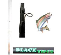 canna da pesca a mosca black viper 8/6 piedi coda 5/6 pesca trota lago torrente