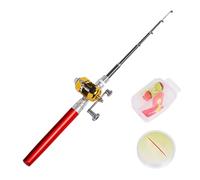 Canna da pesca a penna | Bacchetta portatile e Reel Combo pesca, penna da pesca, piccole aste da pesca per compleanni, vacanze, altre occasioni speciali,