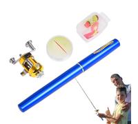 Canna da pesca a penna, combinazione di canne da pesca e mulinello, piccola | Combinazione di canna da pesca e mulinello, piccola, leggera, telescopica, estensibile, per uomini