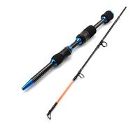 Canna da Pesca Asta di pesca portatile inverno sulla canna da pesca del ghiaccio 65 cm 75 g di carbonio pesante UltraShort Ranna da viaggio Tackle da pesca Canne da Pesca