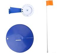 Canna da pesca automatica portatile sul ghiaccio con piattaforma galleggiante galleggiante e segnale luminoso della bandiera per il rilevamento di morsi chiari e stabilità sul ghiaccio (2#arancione)