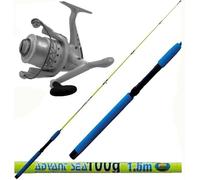 canna da pesca bolentino barca mare mt. 1,20 orate saraghi mormore tanute gr. 80/100 mulinello 5000