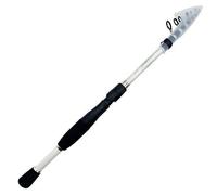 Canna Da Pesca Canna da pesca con richiamo telescopico corto 1.6M 1.8M 2.1M 2.4M portatile in fibra di carbonio bianco/nero spinning/casting canna da pesce attrezzatura ( Color : White Spin Rod , Size