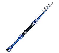 Canna da Pesca Canna da Pesca Spinning Casting Fly Ultralight Pesca alla Carpa Esca a Mano Pole Feeder Gear Camouflage Mini Travel Surf 1.3m 1.5m 1.8m Accessori da Pesca (Color : Blue Spin Rod, Size