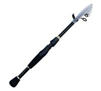 Canna da Pesca Canna da pesca telescopica 1,6/1,8/2,1/2,4 m lancio in fibra di carbonio ad alta densità leggera for stagni e bacini artificiali(Black Spin Rod,1.6m)