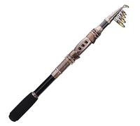 Canna da Pesca,Canna da Pesca Telescopica Asta da Pesca Corta Portatile Retrattile 1.8-3.3 m Super Hard Carbon Cast Luya Pesca Ultralight Lancio Mini Mare Palo(2.4 m)