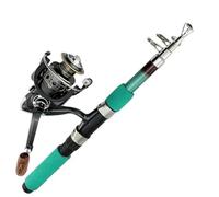 Canna da pesca Combo spinning telescopica in carbonio 1,8-3,6 m e kit mulinello con rapporto di trasmissione 5,2:1 Resistenza massima 3-8 kg for Bass Pike(2.4m and 3000 series)