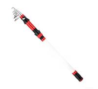 Canna da pesca compatta da viaggio per surf rock e pesca d'acqua dolce pesante, design telescopico con lunghezza chiusa 44 cm per mobilità (1,8 m bianco)