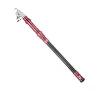 Canna da pesca compatta da viaggio per surf rock e pesca d'acqua dolce pesante, design telescopico con lunghezza chiusa 44 cm per mobilità (2,4 m rosso)