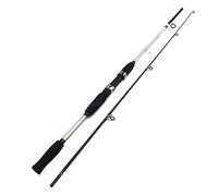 Canna da pesca con esca in carbonio a 2 sezioni, canna da spinning, canna da casting, 1,5 m/1,8 m, peso 3-21 g per la pesca, i viaggi(White Spin Rod,1.5m)