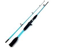 Canna da pesca con esca in carbonio a 2 sezioni, canna da spinning, canna da casting, 1,5 m/1,8 m, peso 3-21 g per la pesca, i viaggi(Blue Cast Rod,1.5m)