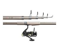 Canna da pesca con mulinello a 7 assi e canna da pesca Combo comoda canna telescopica con impugnatura opaca comoda e sedile elicoidale per barche in acqua salata e d'acqua dolce combo (dimensioni: 2,1