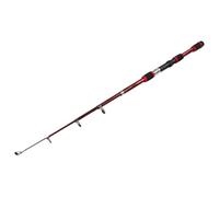 Canna da pesca con mulinello telescopico, kit completo, in fibra di carbonio, leggero, portatile, adatto per diverse tecniche di pesca (rosso)