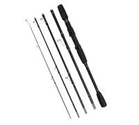 Canna da pesca da viaggio in fibra di carbonio, 1,8 m/2,1 m, 5 sezioni, asta per esche a spinning Casting ML Action con restringimento, lunghezza 47 cm/55 cm, design leggero e portatile, per fiumi e