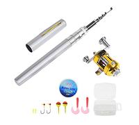 Canna da pesca e mulinello Combo Set telescopico tascabile penna con lenza da traina esche morbide esche Jig ganci accessori