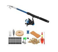 Canna da Pesca Fibra di Carbonio Kit completo combinato canna da pesca e mulinello 1,8 m con esche girevoli campana galleggiante for capelli for accessori all'aperto per Pesca Mare Fiume